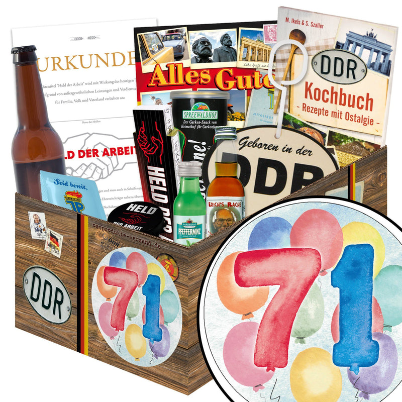 Zahl 71 - Geschenkset Ostpaket "Männer Box" - Ossiladen I Ostprodukte Versand
