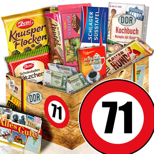 Zahl 71 - Geschenkset Ostpaket "Schokoladenbox M" - Ossiladen I Ostprodukte Versand