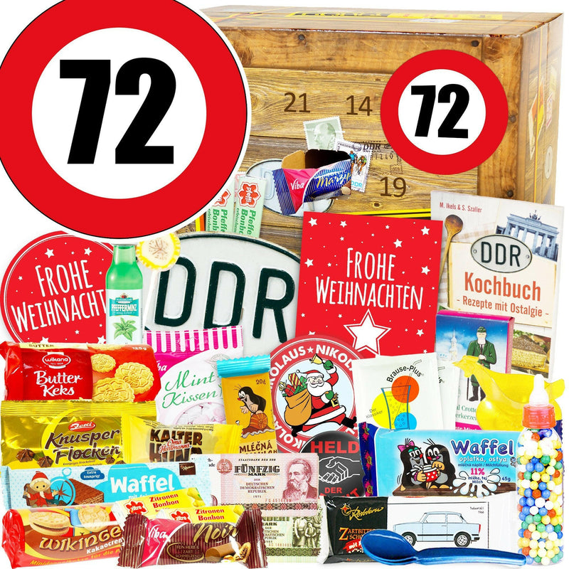 Zahl 72 - DDR Adventskalender - Ossiladen I Ostprodukte Versand