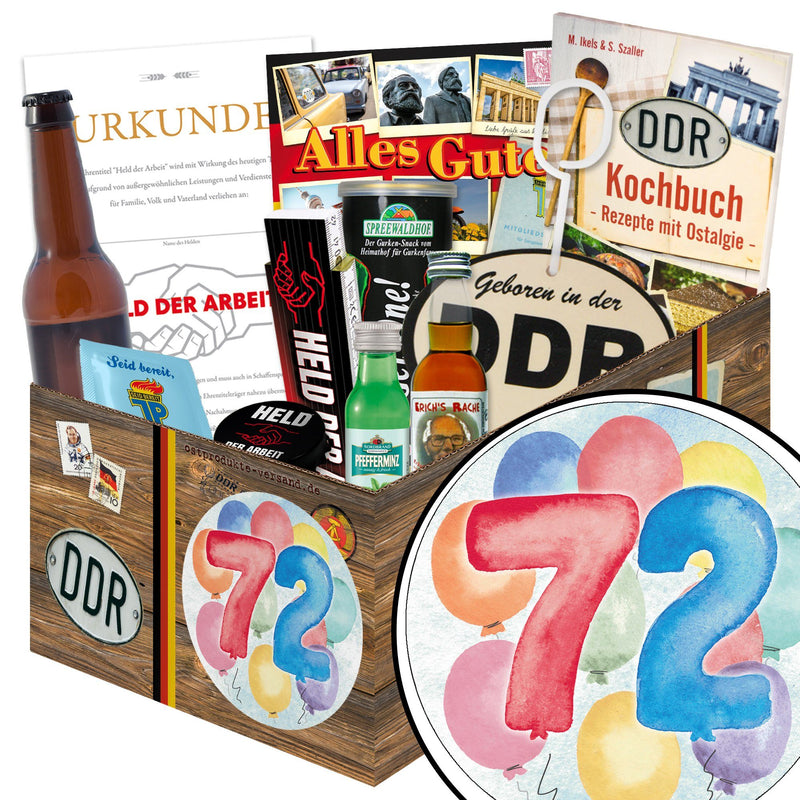 Zahl 72 - Geschenkset Ostpaket "Männer Box" - Ossiladen I Ostprodukte Versand