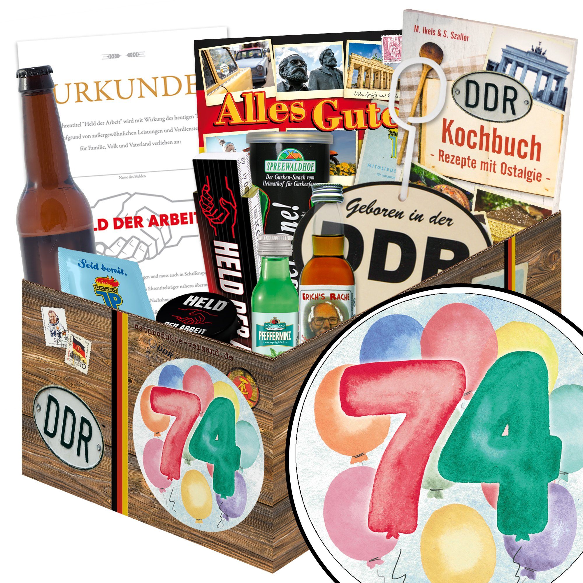 Zahl 74 - Geschenkset Ostpaket "Männer Box" - Ossiladen I Ostprodukte Versand
