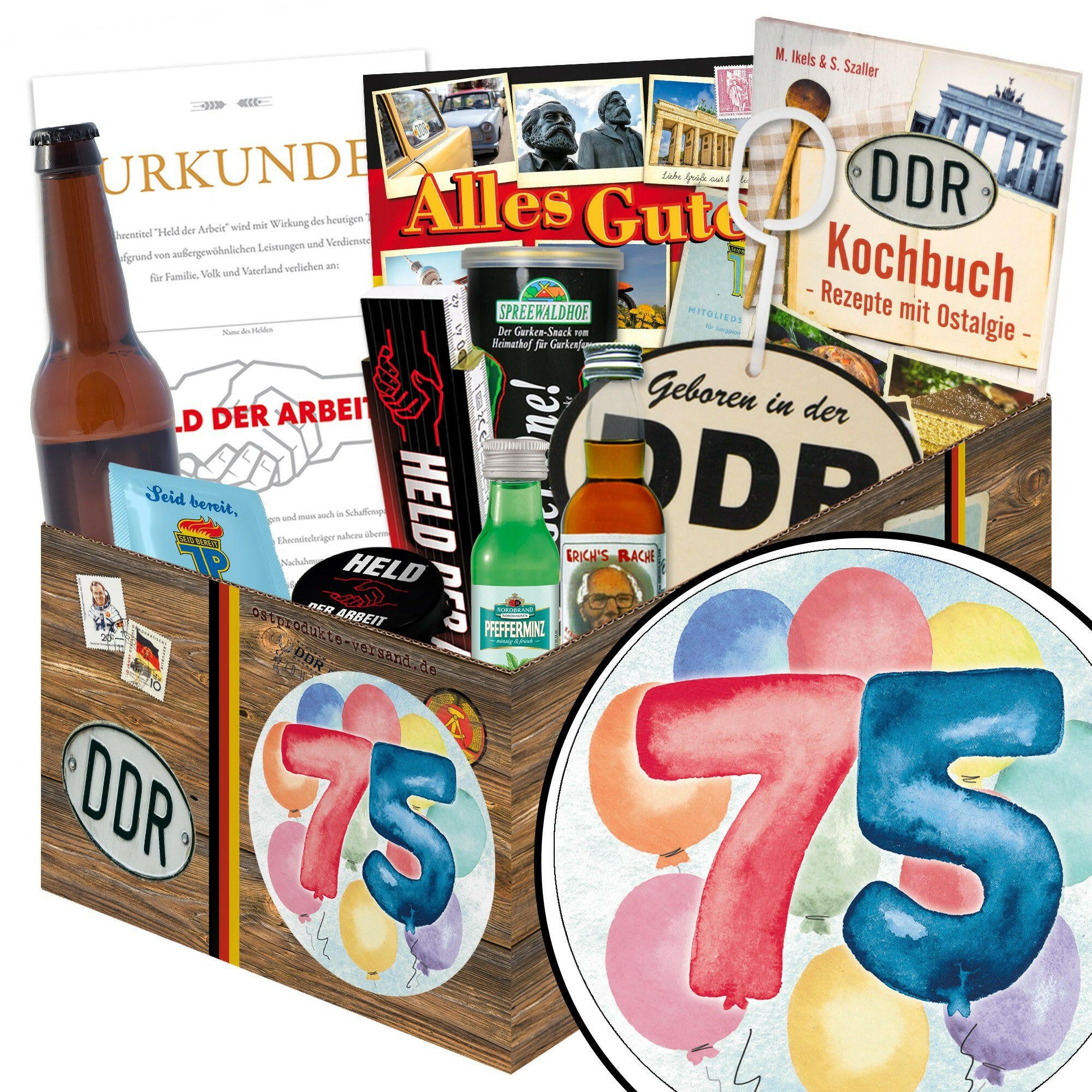 Zahl 75 - Geschenkset Ostpaket "Männer Box" - Ossiladen I Ostprodukte Versand