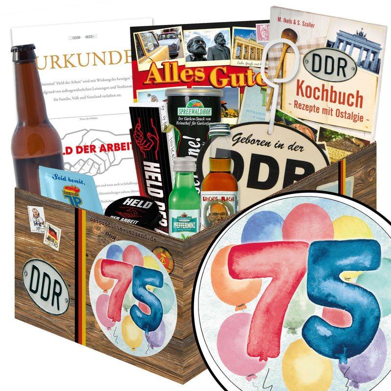 Zahl 75 - Geschenkset Ostpaket "Männer Box" - Ossiladen I Ostprodukte Versand