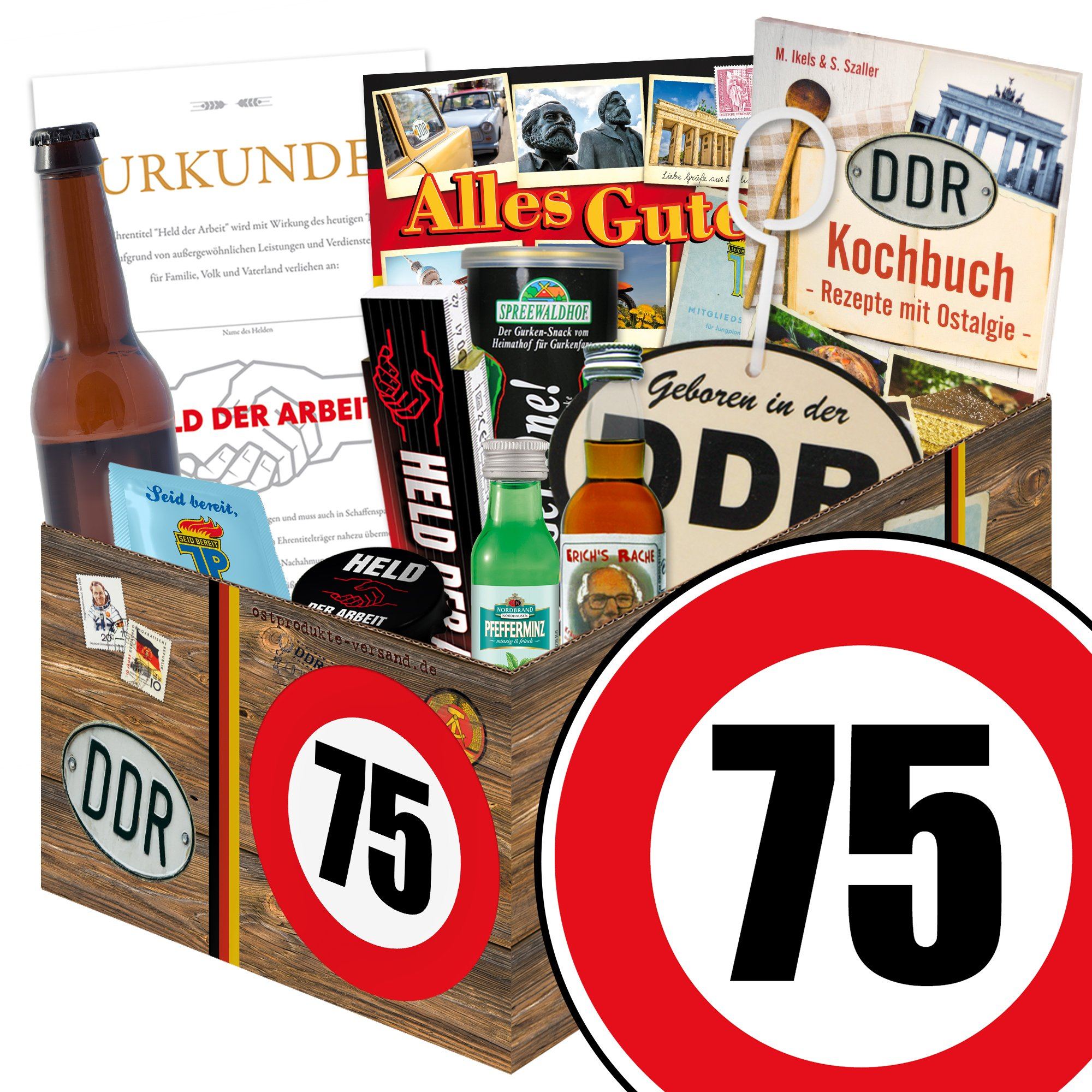 Zahl 75 - Geschenkset Ostpaket "Männer Box" - Ossiladen I Ostprodukte Versand