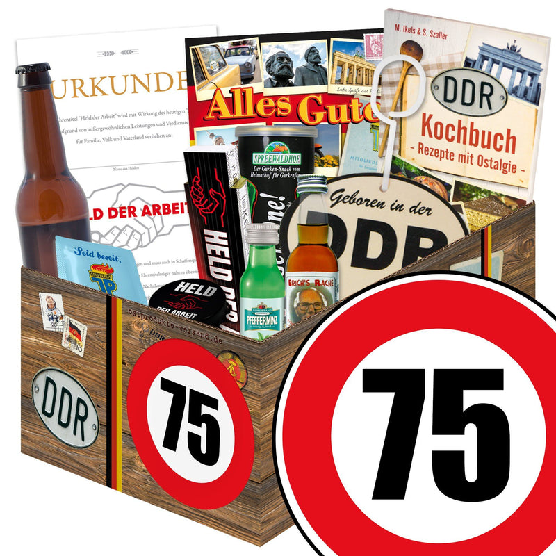 Zahl 75 - Geschenkset Ostpaket "Männer Box" - Ossiladen I Ostprodukte Versand