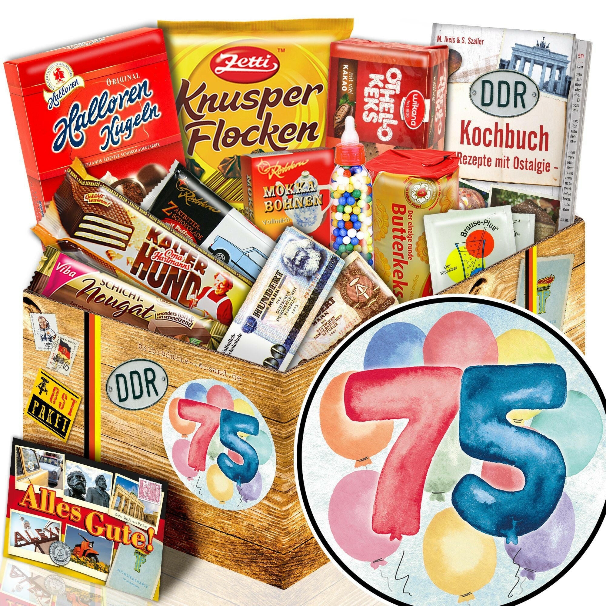 Zahl 75 - Süßigkeiten Set DDR L - Ossiladen I Ostprodukte Versand