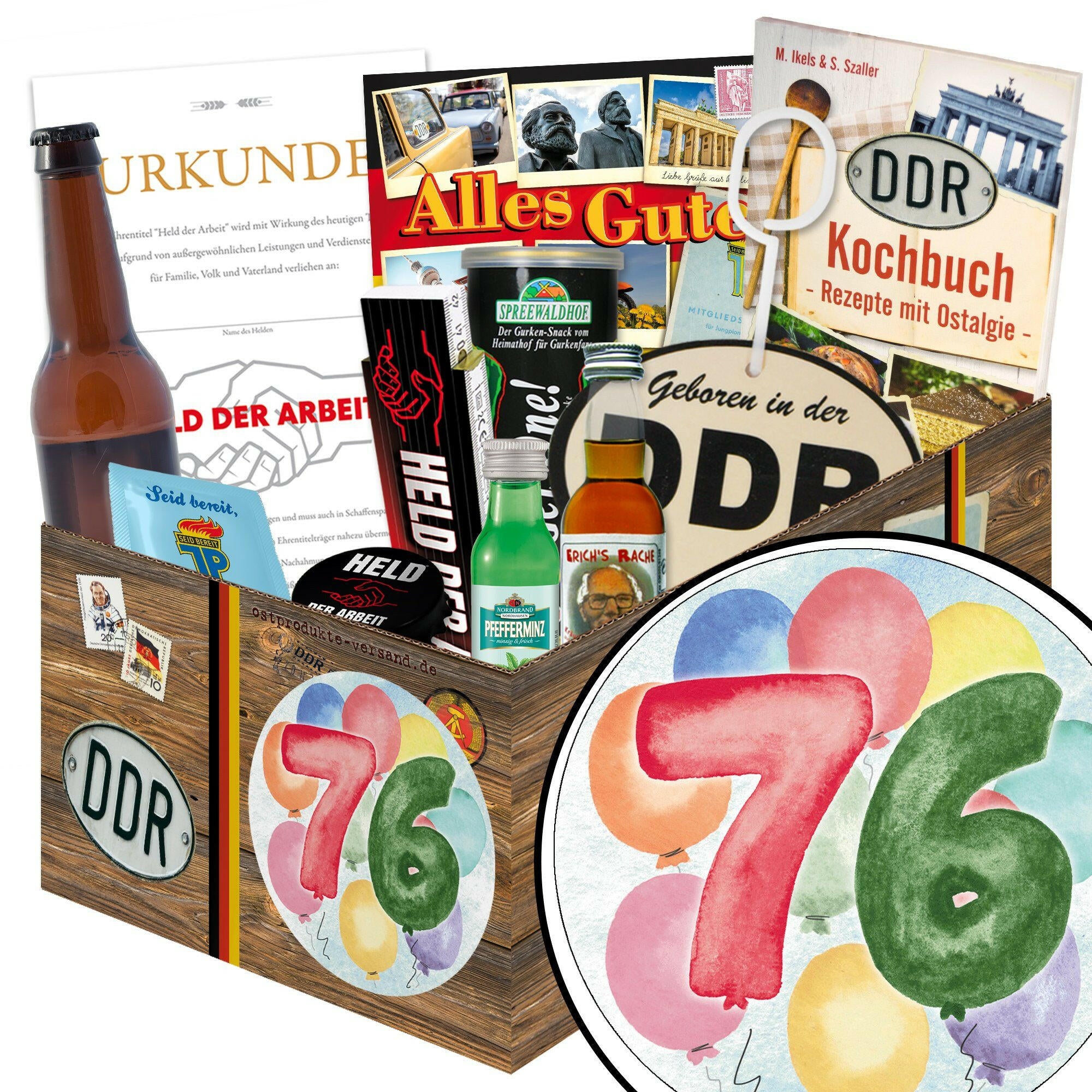 Zahl 76 - Geschenkset Ostpaket "Männer Box" - Ossiladen I Ostprodukte Versand