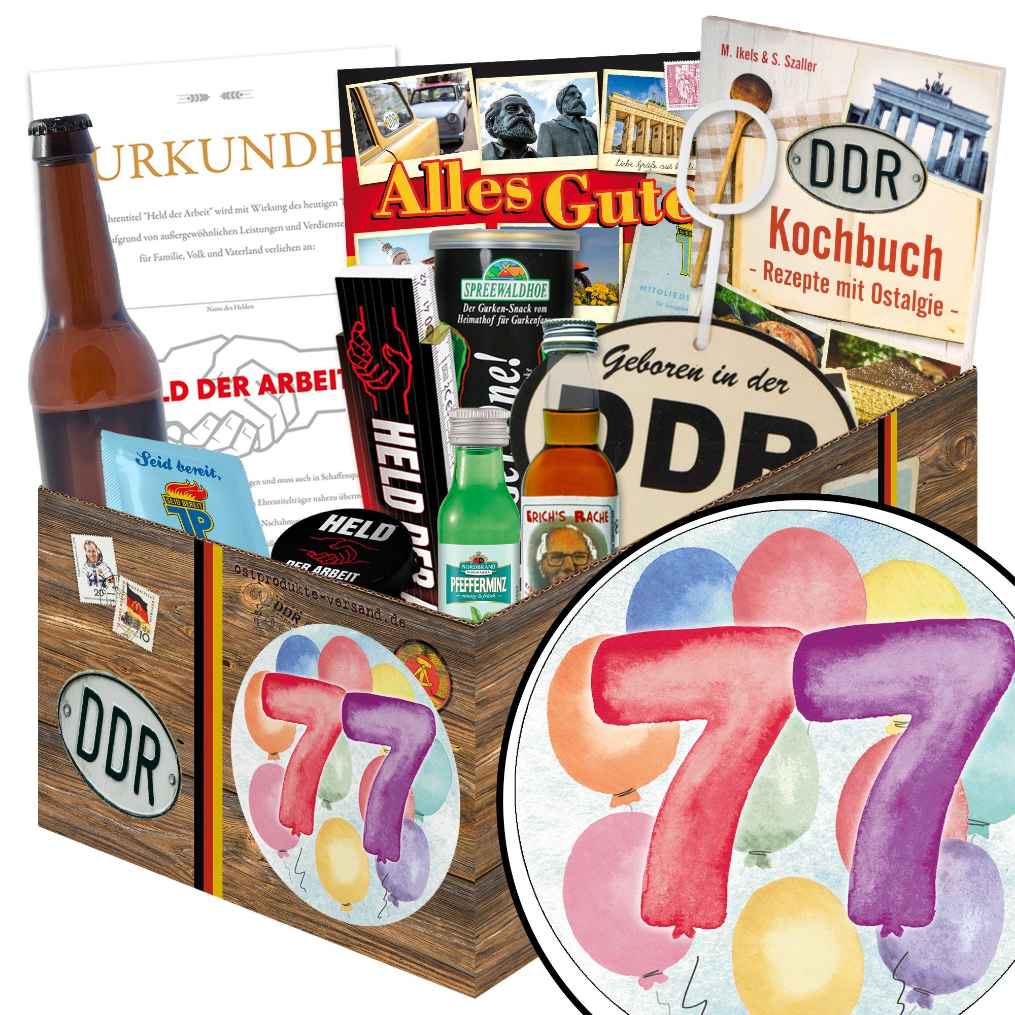 Zahl 77 - Geschenkset Ostpaket "Männer Box" - Ossiladen I Ostprodukte Versand