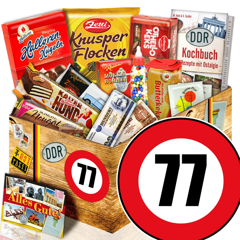 Zahl 77 - Süßigkeiten Set DDR L - Ossiladen I Ostprodukte Versand