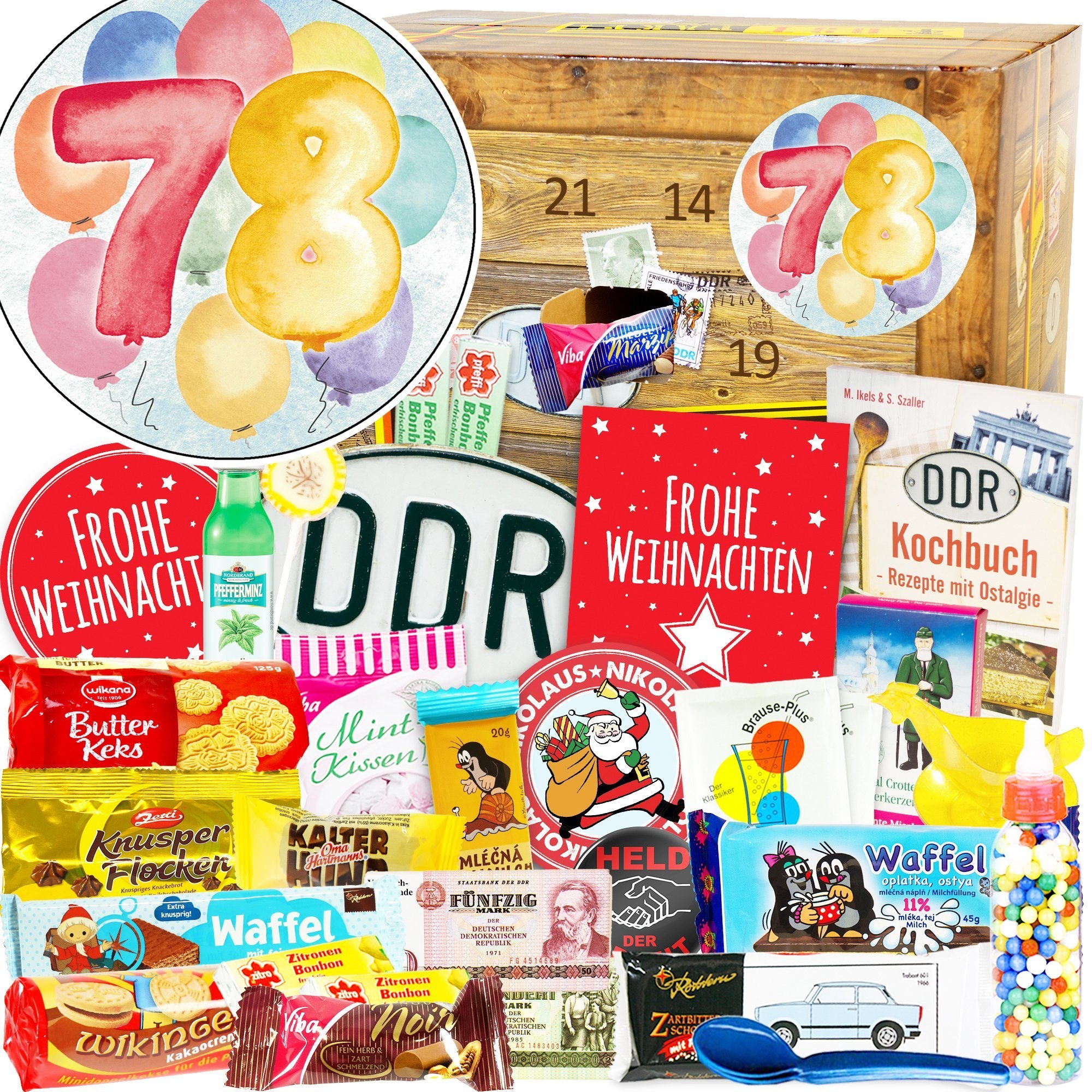 Zahl 78 - Adventskalender DDR - Ossiladen I Ostprodukte Versand