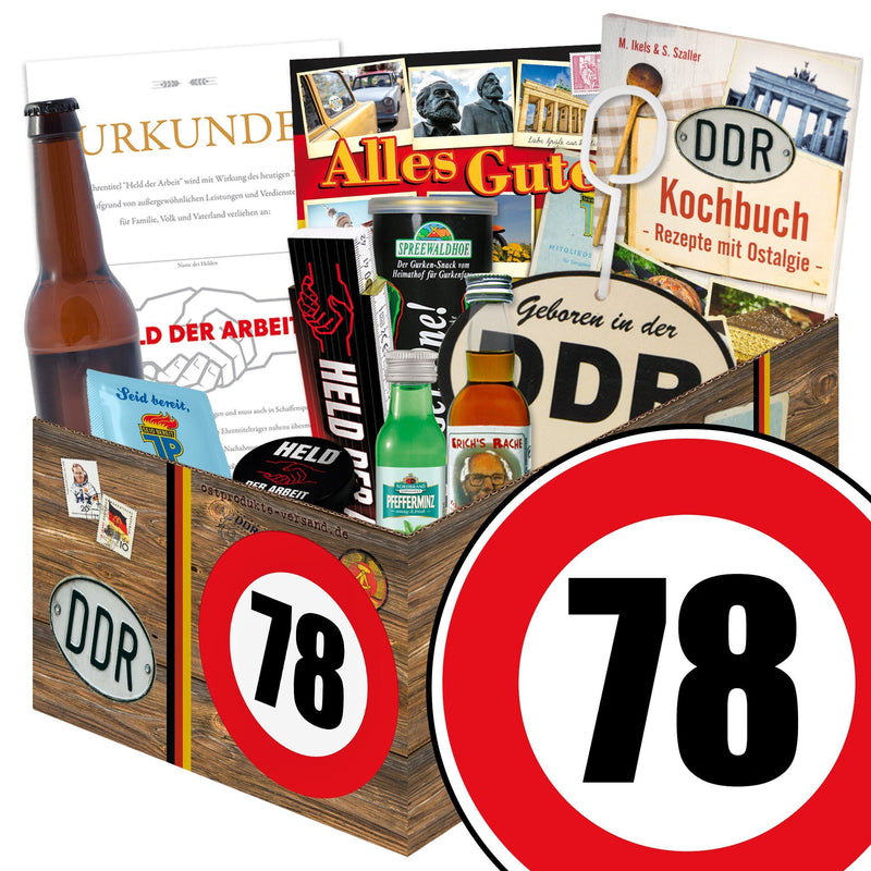 Zahl 78 - Geschenkset Ostpaket "Männer Box" - Ossiladen I Ostprodukte Versand