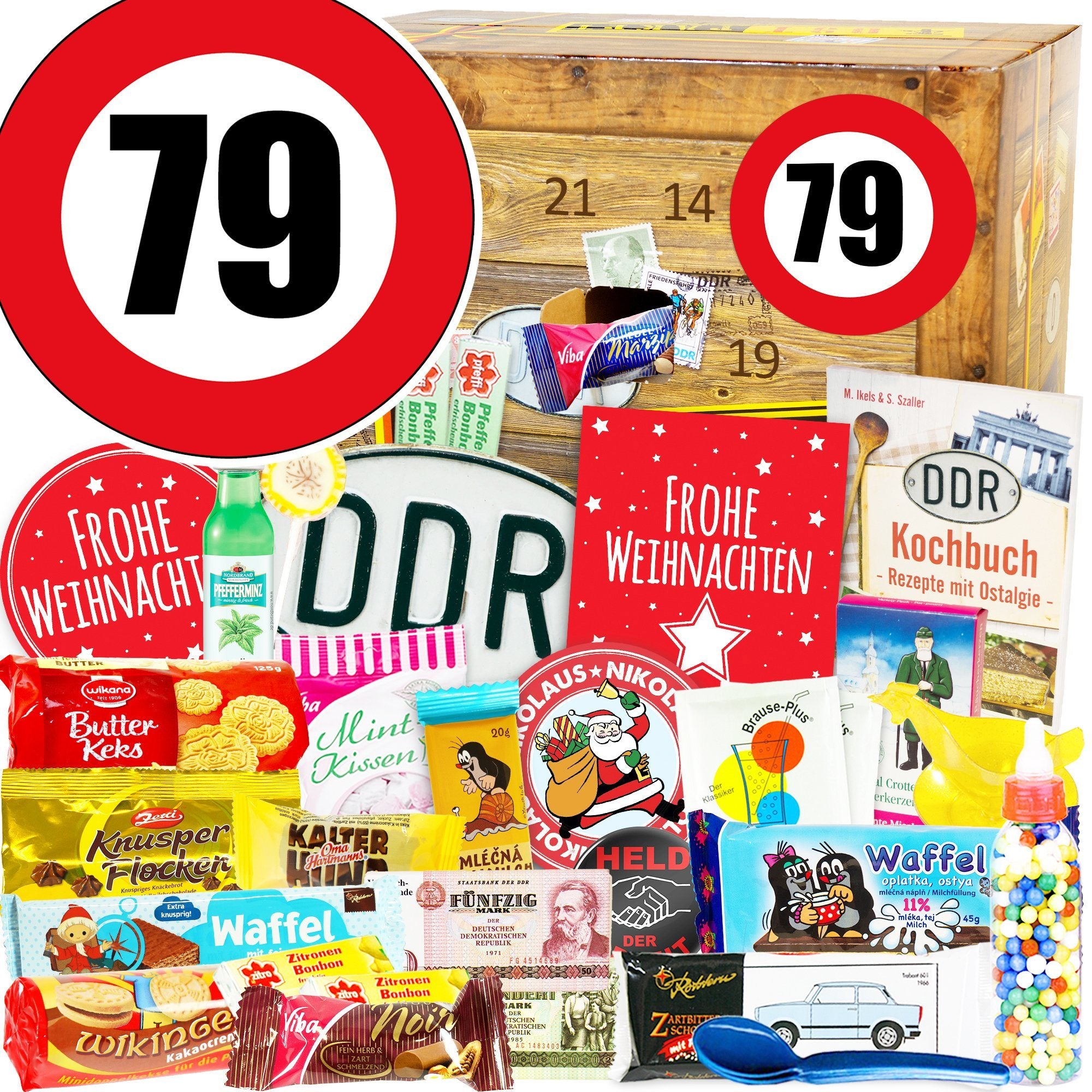 Zahl 79 - DDR Adventskalender - Ossiladen I Ostprodukte Versand