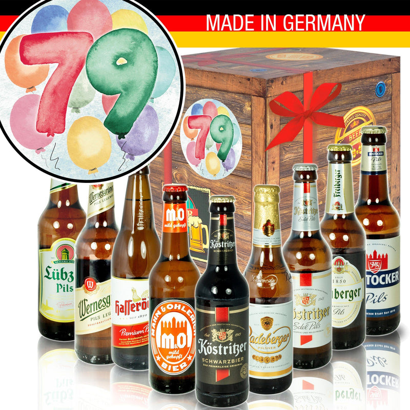 Zahl 79 - Geschenkbox "Ostbiere" 9er Set - Ossiladen I Ostprodukte Versand