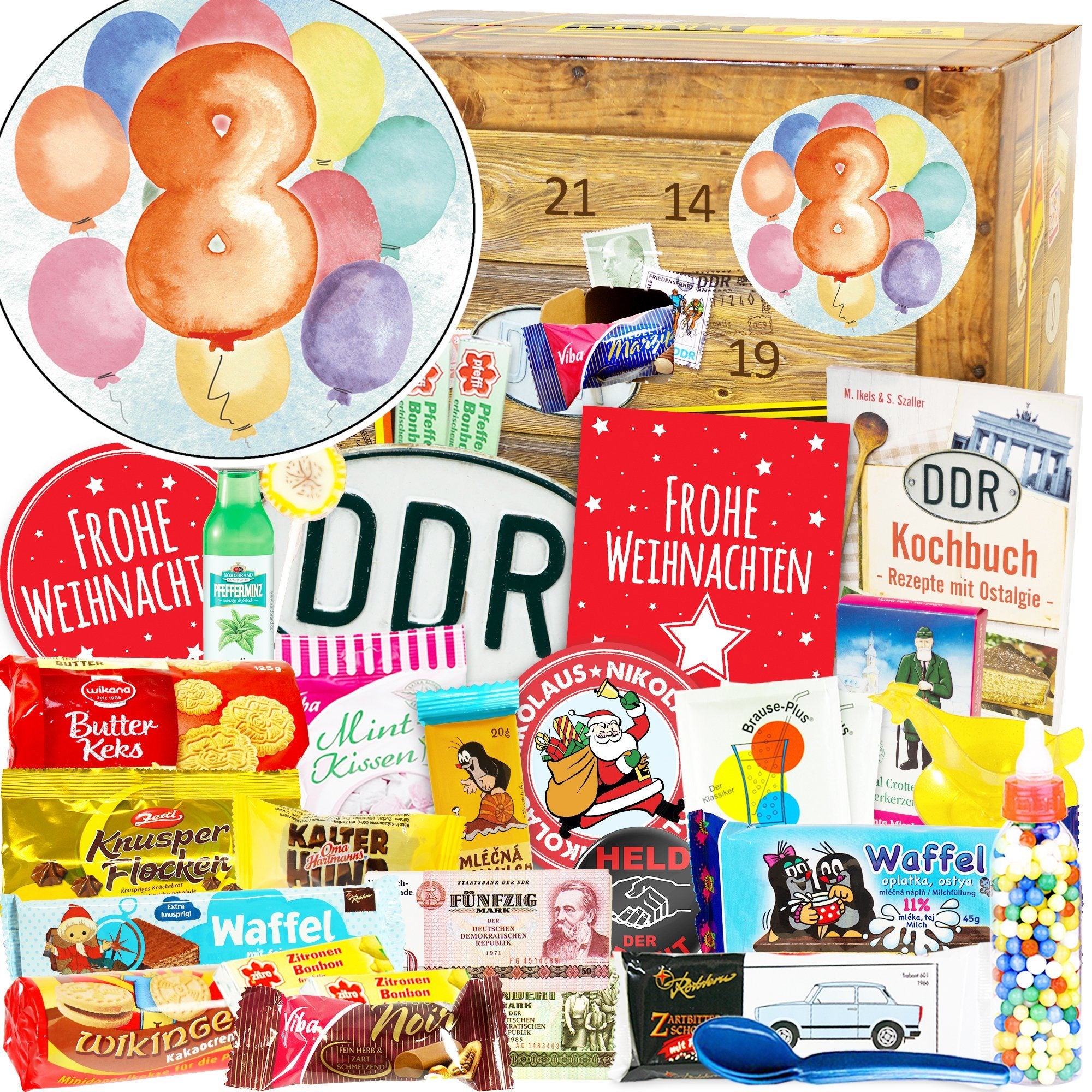 Zahl 8 - Adventskalender DDR - Ossiladen I Ostprodukte Versand