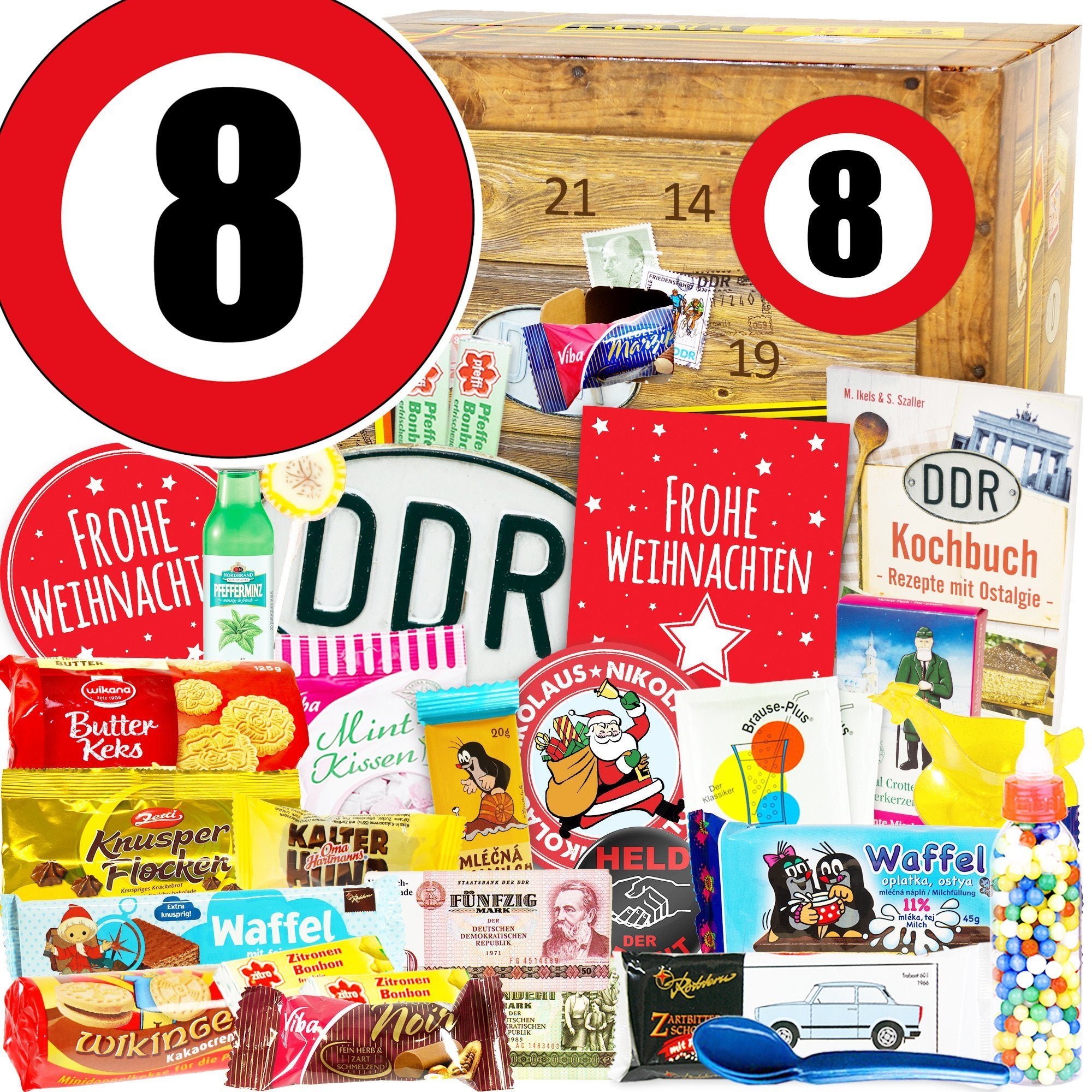 Zahl 8 - DDR Adventskalender - Ossiladen I Ostprodukte Versand