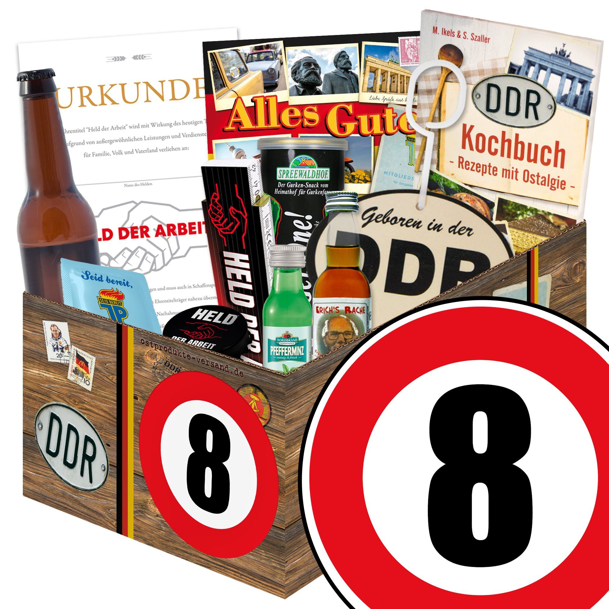 Zahl 8 - Geschenkset Ostpaket "Männer Box" - Ossiladen I Ostprodukte Versand