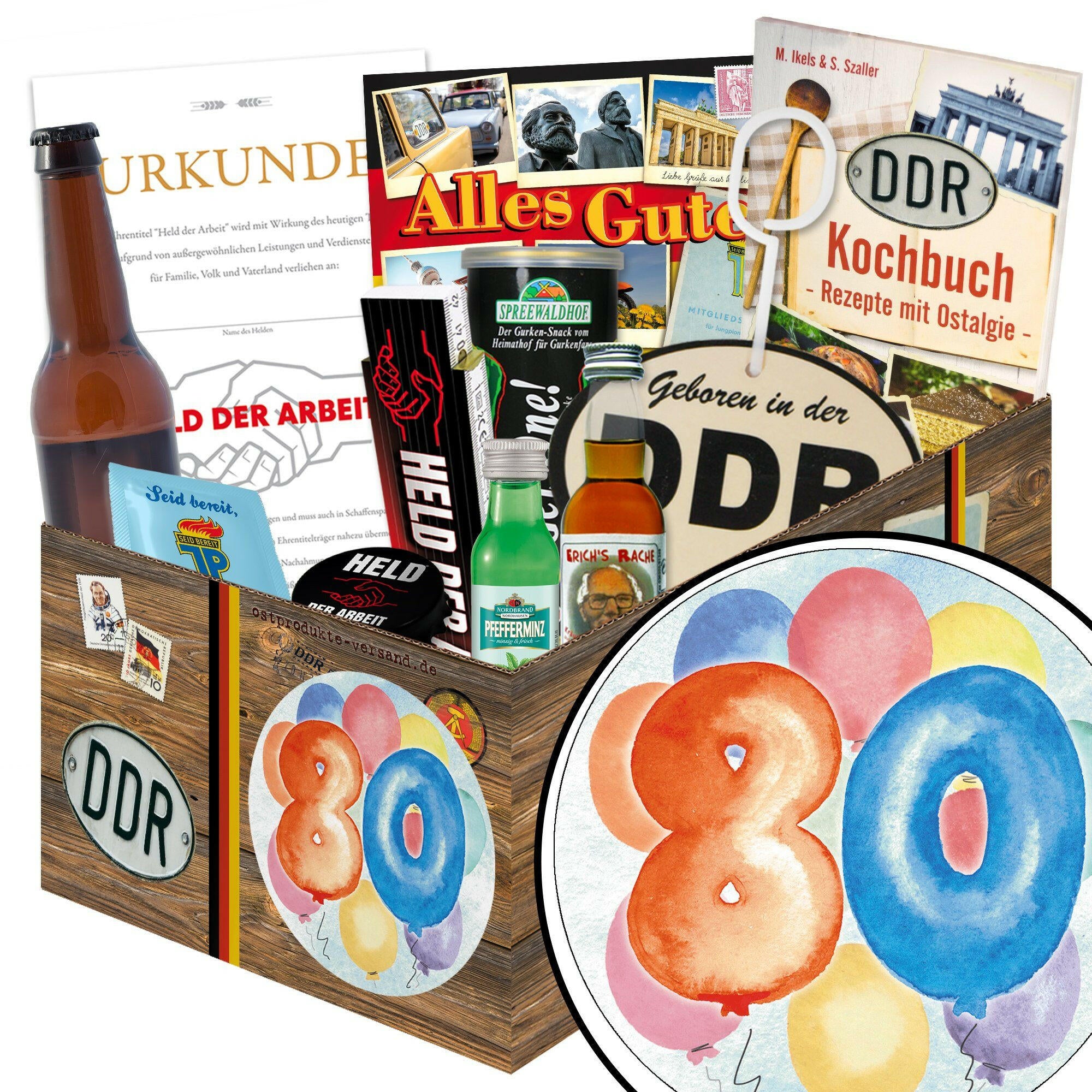 Zahl 80 - Geschenkset Ostpaket "Männer Box" - Ossiladen I Ostprodukte Versand