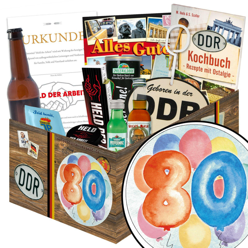 Zahl 80 - Geschenkset Ostpaket "Männer Box" - Ossiladen I Ostprodukte Versand