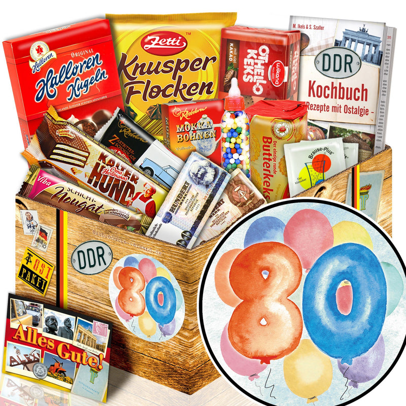 Zahl 80 - Süßigkeiten Set DDR L - Ossiladen I Ostprodukte Versand