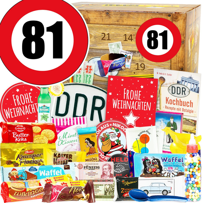 Zahl 81 - DDR Adventskalender - Ossiladen I Ostprodukte Versand