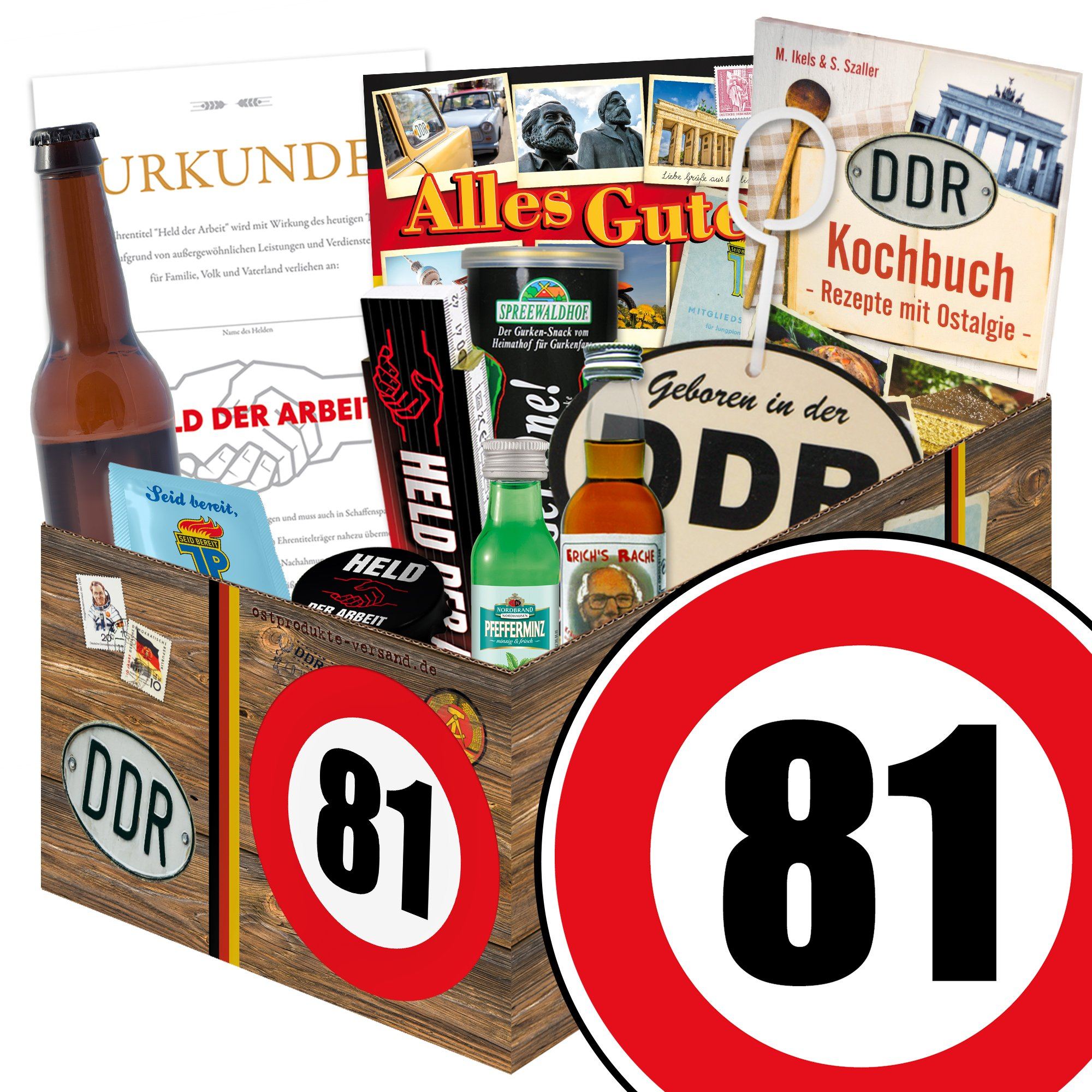 Zahl 81 - Geschenkset Ostpaket "Männer Box" - Ossiladen I Ostprodukte Versand