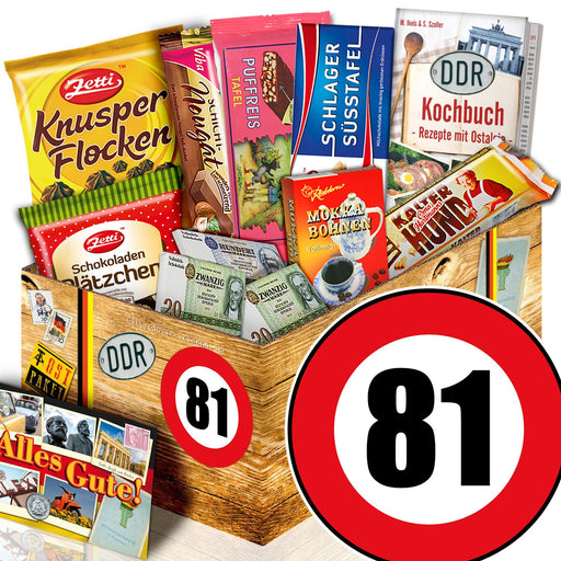 Zahl 81 - Geschenkset Ostpaket "Schokoladenbox M" - Ossiladen I Ostprodukte Versand