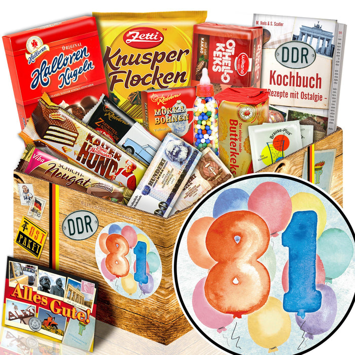 Zahl 81 - Süßigkeiten Set DDR L - Ossiladen I Ostprodukte Versand