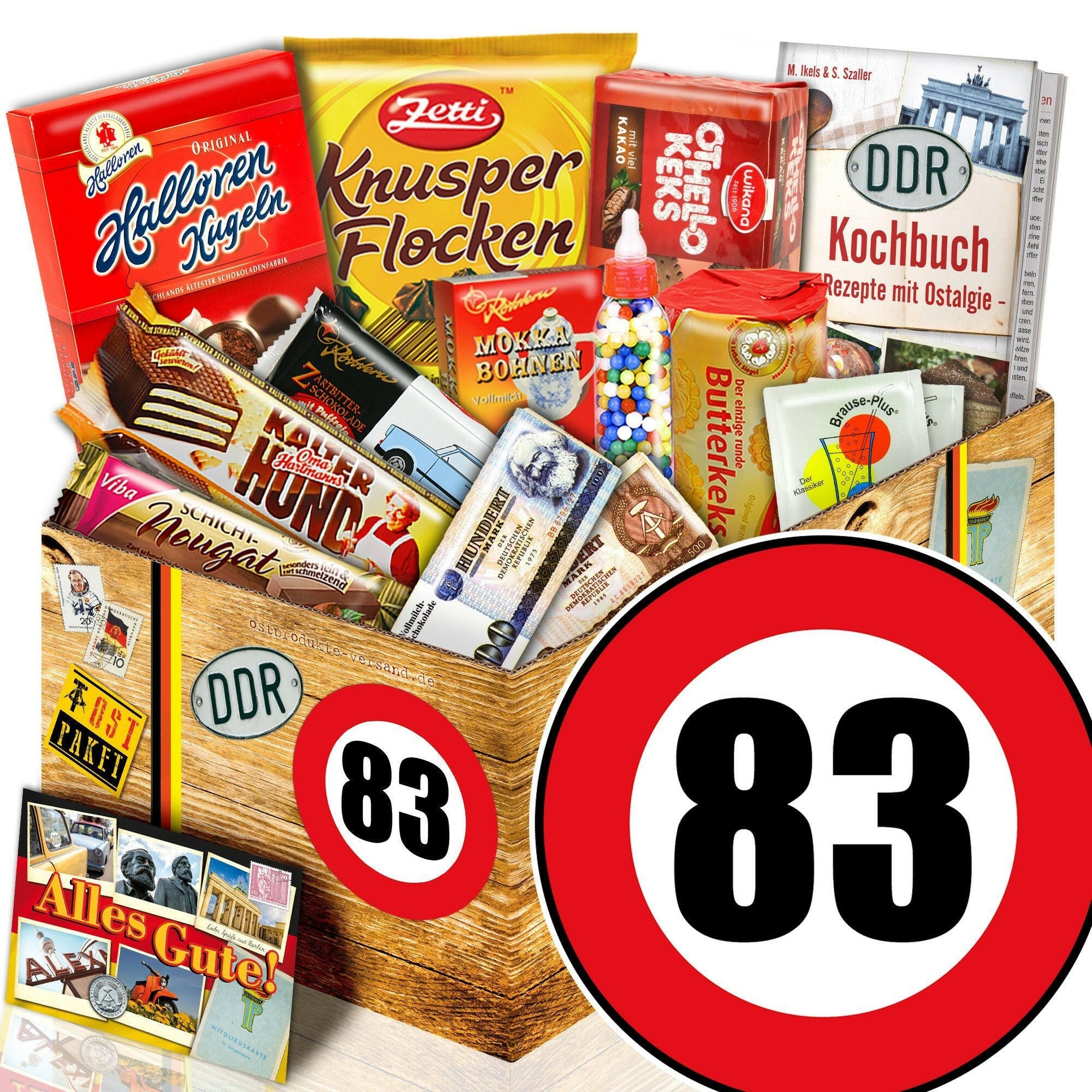 Zahl 83 - Süßigkeiten Set DDR L - Ossiladen I Ostprodukte Versand