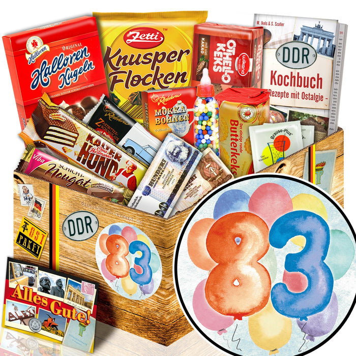 Zahl 83 - Süßigkeiten Set DDR L - Ossiladen I Ostprodukte Versand