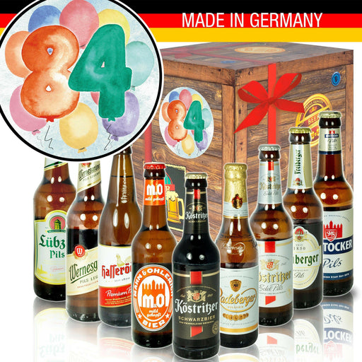 Zahl 84 - Geschenkbox "Ostbiere" 9er Set - Ossiladen I Ostprodukte Versand