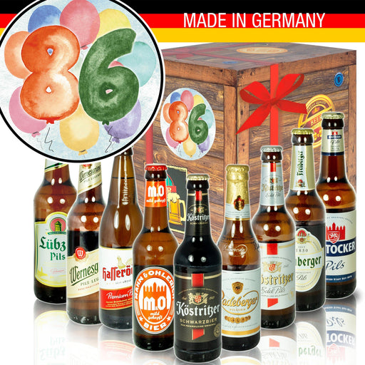 Zahl 86 - Geschenkbox "Ostbiere" 9er Set - Ossiladen I Ostprodukte Versand