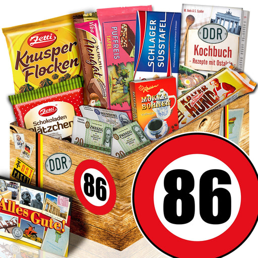 Zahl 86 - Geschenkset Ostpaket "Schokoladenbox M" - Ossiladen I Ostprodukte Versand