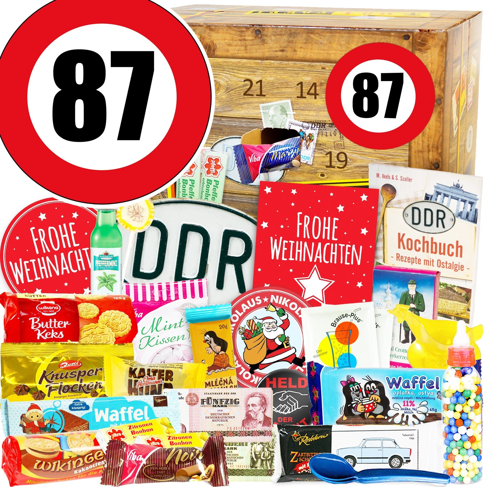 Zahl 87 - DDR Adventskalender - Ossiladen I Ostprodukte Versand