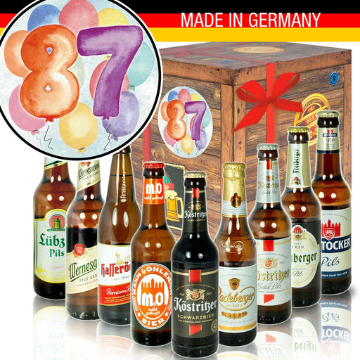 Zahl 87 - Geschenkbox "Ostbiere" 9er Set - Ossiladen I Ostprodukte Versand