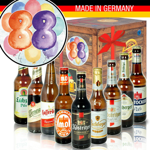 Zahl 88 - Geschenkbox "Ostbiere" 9er Set - Ossiladen I Ostprodukte Versand