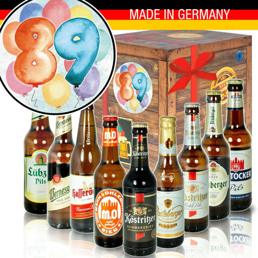 Zahl 89 - Geschenkbox "Ostbiere" 9er Set - Ossiladen I Ostprodukte Versand