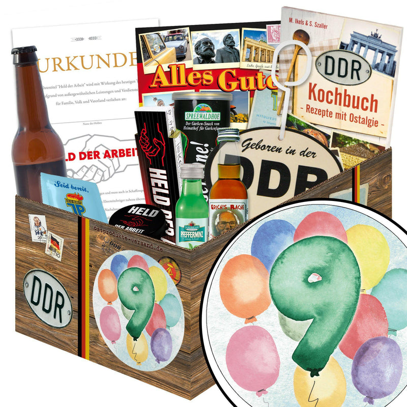Zahl 9 - Geschenkset Ostpaket "Männer Box" - Ossiladen I Ostprodukte Versand