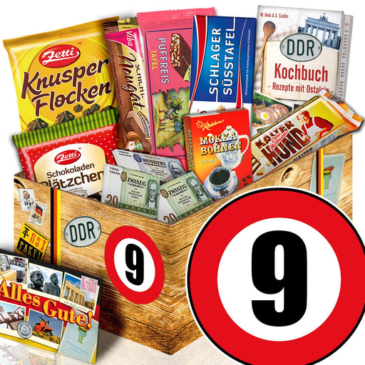 Zahl 9 - Geschenkset Ostpaket "Schokoladenbox M" - Ossiladen I Ostprodukte Versand