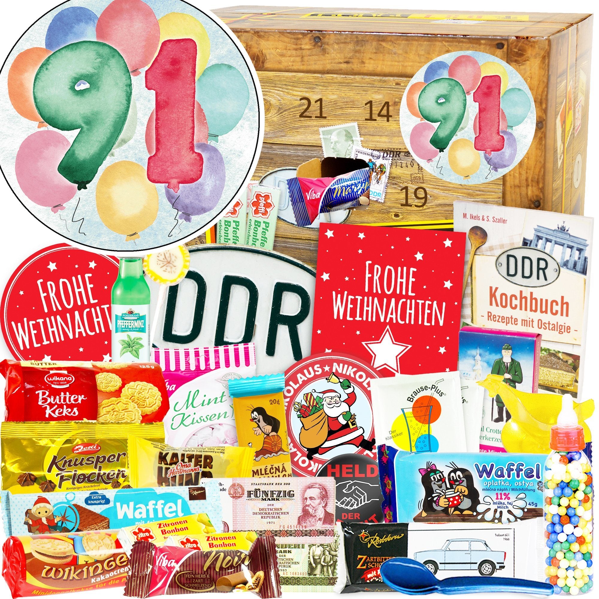 Zahl 91 - Adventskalender DDR - Ossiladen I Ostprodukte Versand