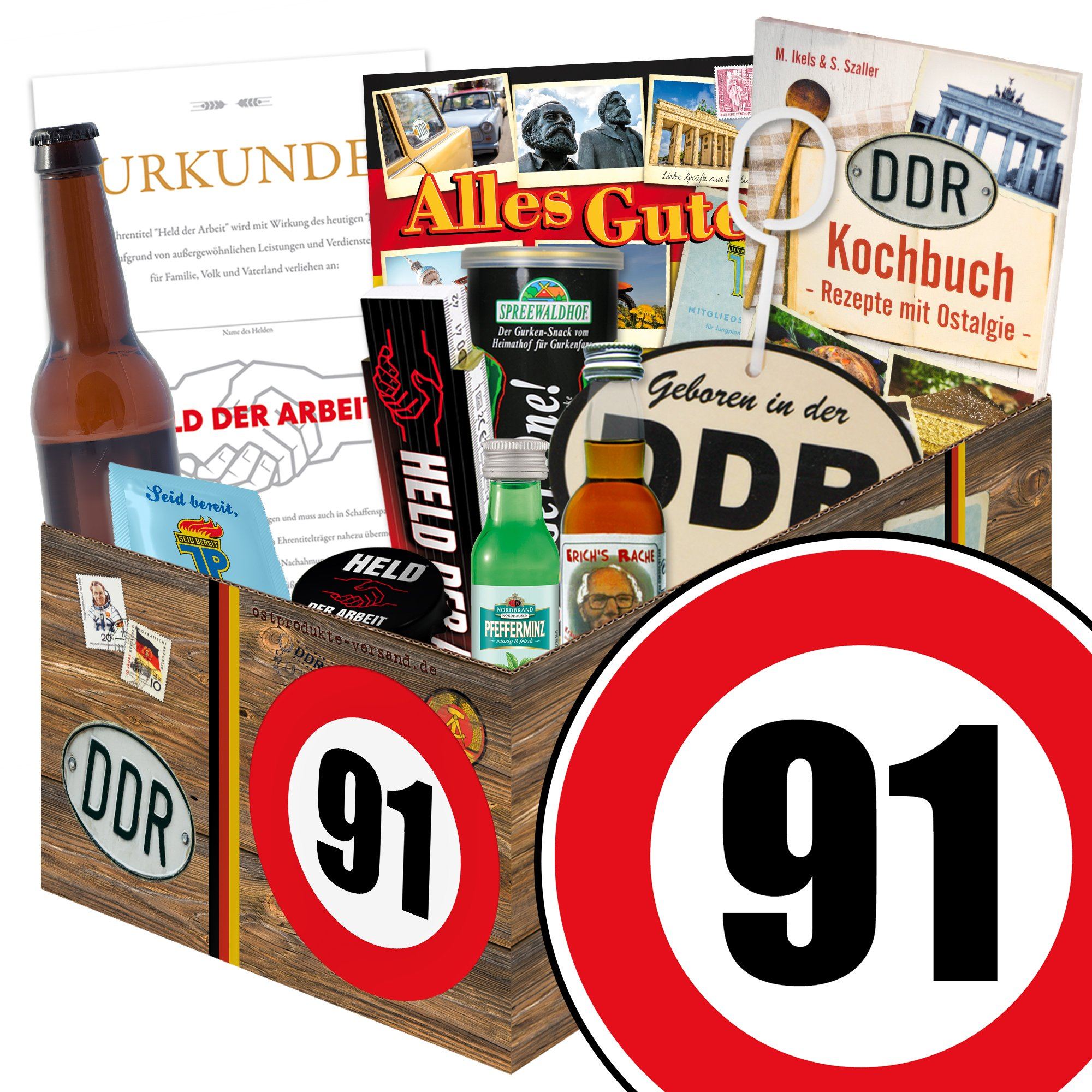 Zahl 91 - Geschenkset Ostpaket "Männer Box" - Ossiladen I Ostprodukte Versand