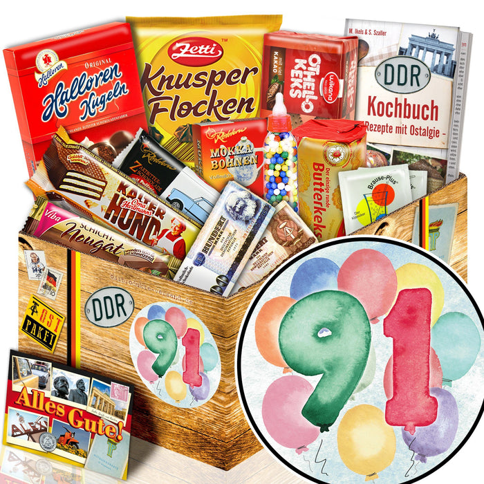 Zahl 91 - Süßigkeiten Set DDR L - Ossiladen I Ostprodukte Versand