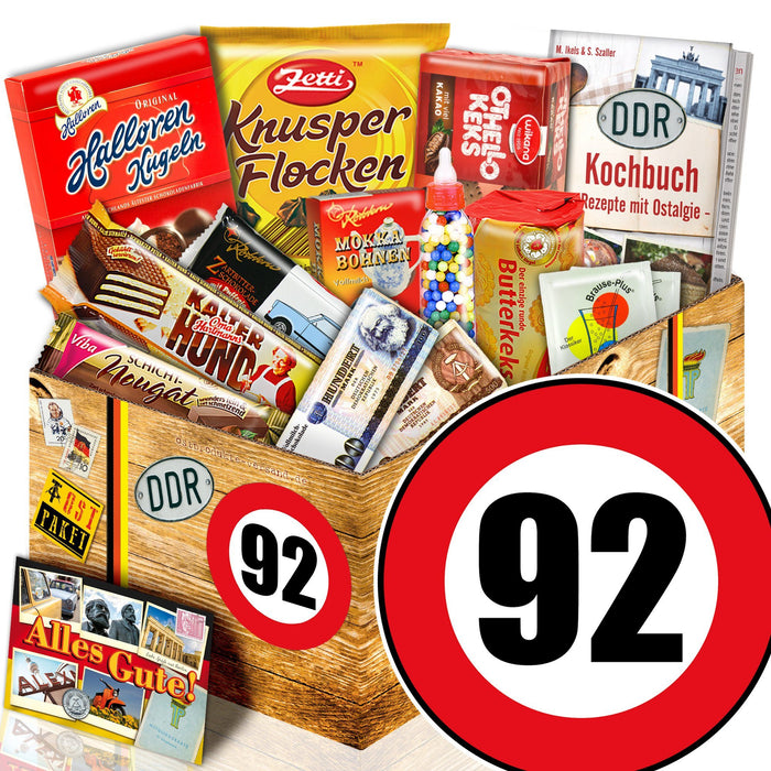 Zahl 92 - Süßigkeiten Set DDR L - Ossiladen I Ostprodukte Versand