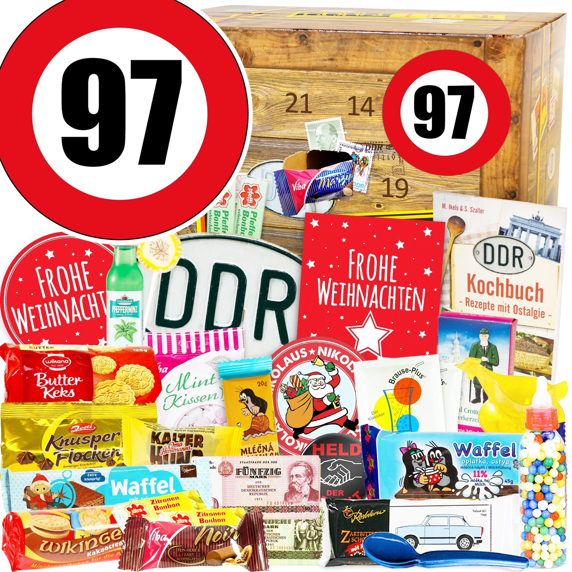 Zahl 97 - DDR Adventskalender - Ossiladen I Ostprodukte Versand