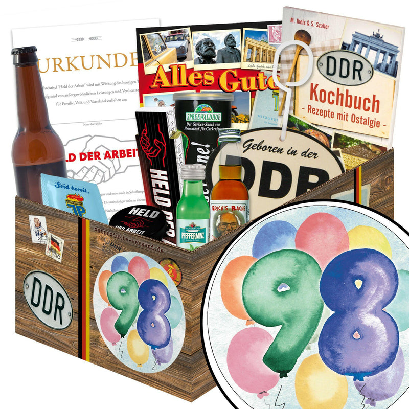 Zahl 98 - Geschenkset Ostpaket "Männer Box" - Ossiladen I Ostprodukte Versand