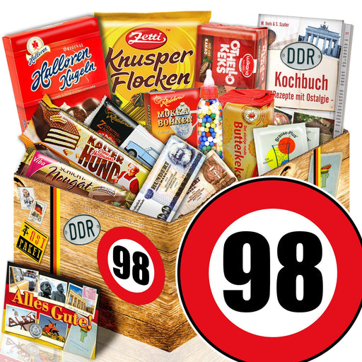 Zahl 98 - Süßigkeiten Set DDR L - Ossiladen I Ostprodukte Versand