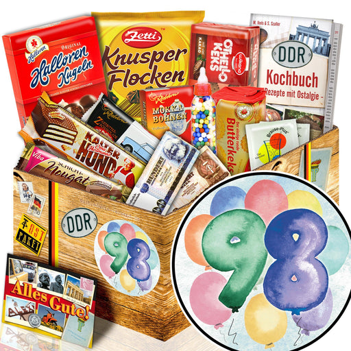 Zahl 98 - Süßigkeiten Set DDR L - Ossiladen I Ostprodukte Versand