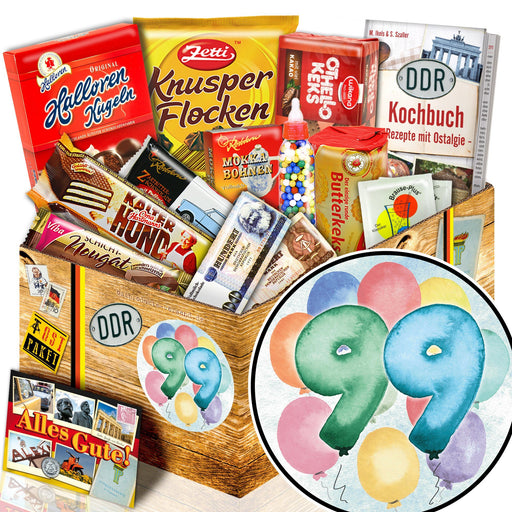 Zahl 99 - Süßigkeiten Set DDR L - Ossiladen I Ostprodukte Versand
