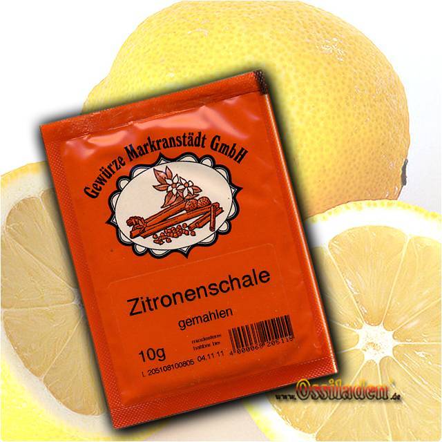 Zitronenschale - gemahlen