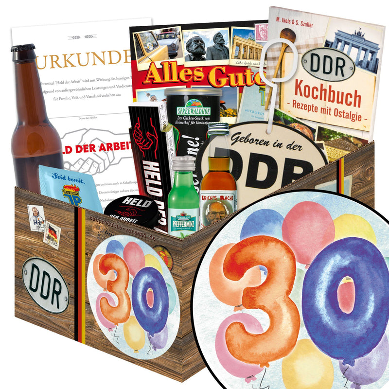 Zum 30. Geburtstag - Geschenkset Ostpaket "Männer Box" - Ossiladen I Ostprodukte Versand