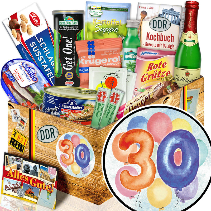 Zum 30. Geburtstag - Spezialitäten Set M - Ossiladen I Ostprodukte Versand